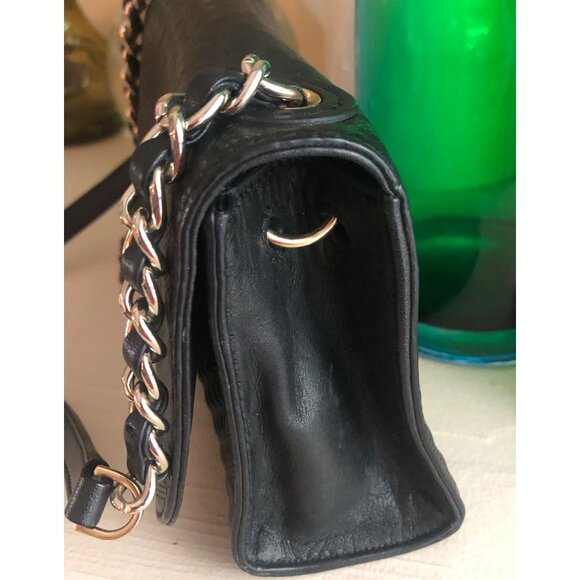 TORY BURCH Leather Quilted Diamond Black Crossbody Bag - Picture 3 of 11